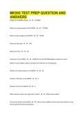 MK593 TEST PREP QUESTION AND  ANSWERS 