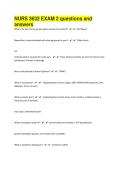 NURS 3632 EXAM 2 questions and  answers 