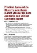 2026&sol;2027 Elite Obstetric Anesthesia Test Bank&colon; Practical Approach & 2026 Clinical Protocols