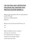CSE 3901 FINAL RAILS CERTIFICATION EVALUATION 2026 QUESTIONS WITH PRACTICE SOLUTION GRADED A&plus;