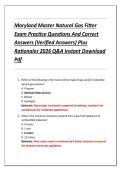 Maryland Master Natural Gas Fitter  Exam Practice Questions And Correct  Answers &lpar;Verified Answers&rpar; Plus  Rationales 2026 Q&A Instant Download  Pdf 