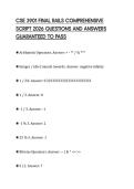 CSE 3901 FINAL RAILS COMPREHENSIVE SCRIPT 2026 QUESTIONS AND ANSWERS GUARANTEED TO PASS