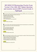 BSN HESI 315 Pharmacology Practice Exam Version 2 &lpar;New 2026&sol; 2027 Update&rpar; Questions and Accurate Answers&vert;100&percnt; Correct&vert; Grade A-Nightingale