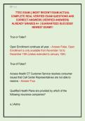 TTEC EXAM &vert;&vert; MOST RECENT EXAM ACTUAL  COMPLETE REAL VERIFIED EXAM QUESTIONS AND  CORRECT ANSWERS &lpar;VERIFIED ANSWERS&rpar;  ALREADY GRADED A&plus; &vert; GUARANTEED SUCCESS&excl;&excl;  NEWEST EXAM&excl;&excl;&excl; 