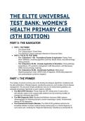 Test Bank for Women's Health Primary Care &lpar;5th Edition&rpar; &vert; ELITE UNIVERSAL TEST BANK PROTOCOL v10&period;0 &vert; Latest 2026&sol;2027 Clinical Guidelines & Detailed Explanations