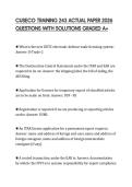 CUSECO TRAINING 243 ACTUAL PAPER 2026 QUESTIONS WITH SOLUTIONS GRADED A&plus;