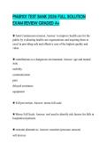 PNUR101 TEST BANK 2026 FULL SOLUTION EXAM REVIEW GRADED A&plus;