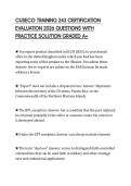 CUSECO TRAINING 243 CERTIFICATION EVALUATION 2026 QUESTIONS WITH PRACTICE SOLUTION GRADED A&plus;