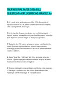 PNUR101 FINAL PAPER 2026 FULL QUESTIONS AND SOLUTIONS GRADED A&plus;