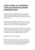 CUSECO TRAINING 243 COMPREHENSIVE SCRIPT 2026 QUESTIONS AND ANSWERS GUARANTEED TO PASS