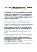 CVRT PREP QUESTIONS AND CORRECT ANSWERS 100&percnt; VERIFIED 2026-2027&excl;&excl;