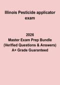 Illinois Pesticide Applicator Exam Questions & Answers PDF