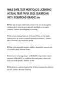 NMLS SAFE TEST MORTGAGE LICENSING ACTUAL TEST PAPER 2026 QUESTIONS WITH SOLUTIONS GRADED A&plus;