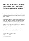 NMLS SAFE TEST MORTGAGE LICENSING CERTIFICATION SCRIPT 2026 COMPLETE QUESTIONS AND CORRECT ANSWERS