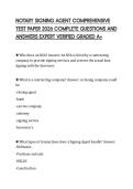 NOTARY SIGNING AGENT COMPREHENSIVE TEST PAPER 2026 COMPLETE QUESTIONS AND ANSWERS EXPERT VERIFIED GRADED A&plus;