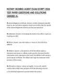 NOTARY SIGNING AGENT EXAM SCRIPT 2026 TEST PAPER QUESTIONS AND SOLUTIONS GRADED A&plus;