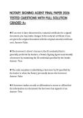 NOTARY SIGNING AGENT FINAL PAPER 2026 TESTED QUESTIONS WITH FULL SOLUTION GRADED A&plus;