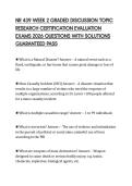 NR 439 WEEK 2 GRADED DISCUSSION TOPIC RESEARCH CERTIFICATION EVALUATION EXAMS 2026 QUESTIONS WITH SOLUTIONS GUARANTEED PASS