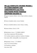 NR 439 COMPLETE COURSE WEEKS 1 TO 8 DISCUSSIONS AND ASSIGNMENTS 2026 FULL SOLUTIONS WITH VERIFIED ANSWERS GRADED A&plus;