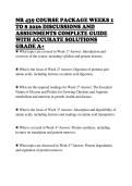 NR 439 COURSE PACKAGE WEEKS 1 TO 8 2026 DISCUSSIONS AND ASSIGNMENTS COMPLETE GUIDE WITH ACCURATE SOLUTIONS GRADE A&plus; 
