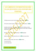 ACI ADHESIVE ANCHOR INSTALLERS EXAM QUESTIONS AND ANSWERS 2026 VERIFIED&period;