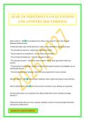 AFAB 130 MIDTERM EXAM QUESTIONS AND ANSWERS 2026 VERIFIED&period;