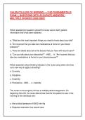 GALEN COLLEGE OF NURSING &mdash;-3100 FUNDAMENTALS  EXAM 1&comma; QUESTIONS WITH ACCURATE ANSWERS &vert;  MULTIPLE CHOICES &vert;20252026&excl;&excl; 