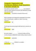 Computer Organization and Architecture Midterm Exam Questions & Answers &lpar;Grade A&plus;&rpar;&period;docx