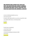 NRA INSTRUCTORS COURSE TEST 2026&sol;2027 WITH 100 QUESTIONS AND CORRECT ANSWERS INCLUDING NRA BASIC PISTOL SHOOTING TEST PRACTICE QUESTIONS AND ANSWERS&vert; UPDATED