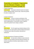Essentials of Computer Organization and Architecture Chapter 1 Exam Questions & Answers &lpar;Grade A&plus;&rpar;&period;docx