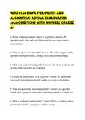 WGU C949 DATA STRUCTURES AND ALGORITHMS ACTUAL EXAMINATION 2026 QUESTIONS WITH ANSWERS GRADED A&plus;