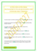 ALPHA PHI ALPHA RISK MANAGEMENT EXAM QUESTIONS AND ANSWERS 2026 VERIFIED&period;