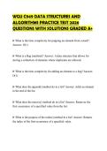 WGU C949 DATA STRUCTURES AND ALGORITHMS PRACTICE TEST 2026 QUESTIONS WITH SOLUTIONS GRADED A&plus;