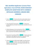 QAL Qualified Applicator License Plant  Agriculture Test ACTUAL EXAM 2026&sol;2027  COMPLETE QUESTIONS WITH CORRECT  DETAILED ANSWERS &vert;&vert; BRAND NEW  VERSION 