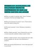 EPIDEMIOLOGY&colon; AN ECOLOGICAL AND EVOLUTIONARY PERSPECTIVE COMPREHENSIVE TEST BANK 2026 VERIFIED QUESTIONS AND ANSWERS