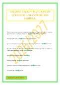 ATE 2651L ANESTHESIA LAB EXAM QUESTIONS AND ANSWERS 2026 VERIFIED&period;
