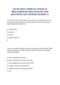 ATI RN ADULT MEDICAL SURGICAL PROCTORED RETAKE EXAM 2025-2026 QUESTIONS AND ANSWERS GRADED A&plus;
