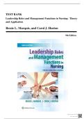 Test Bank for Leadership Roles and Management Functions in Nursing&colon; Theory and Application 9th Edition &ndash; Questions & Answers with Rationales &ndash;2026