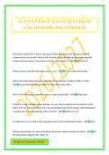AUTO 125 FINAL EXAM QUESTIONS AND ANSWERS 2026 VERIFIED&period;