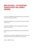 BMS 300 EXAM 2 - CSU QUESTIONS COMPLETE WITH 100&percnt; CORRECT ANSWERS