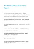 AHFI Exam Questions With Correct Answers 