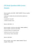 CFE Study Questions With Correct Answers