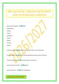 BIO 226-EXAM 1-MELTON QUESTIONS AND ANSWERS 2026 VERIFIED&period;