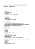 BMS 300 EXAM 4 QUESTIONS WITH VERIFIED ACCURATE ANSWERS