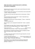 BMS 300 EXAM 4 QUESTIONS WITH VERIFIED ACCURATE ANSWERS