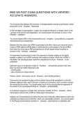 BMS 300 PAST EXAM QUESTIONS WITH VERIFIED ACCURATE ANSWERS