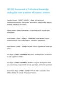 NES 051 Assessment of Professional Knowledge study guide exam questions with correct answers