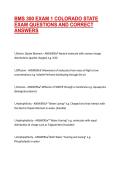 BMS 300 EXAM 1 COLORADO STATE EXAM QUESTIONS AND CORRECT ANSWERS