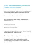 NES 051 Professional Knowledge Elementary Exam Questions With Correct Answers 