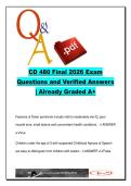 CD 480 Final 2026 120 Questions &ndash; Early Intervention ASD Language Development Strategies Answers&comma; Child Development